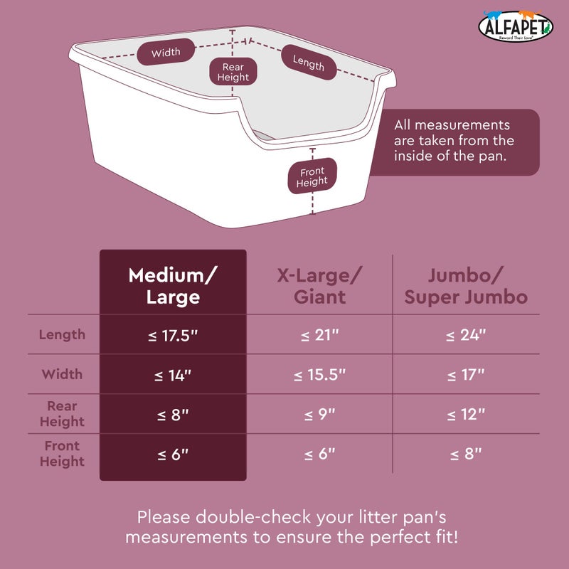 Alfapet Kitty Cat Litter box Disposable, Elastic Liners- 48-count-For Medium and Large, Size Litter Pans- With Sta-Put Technology for Firm, Easy Fit- Quick + Clever Waste Cleaners 4 pack - Image 5